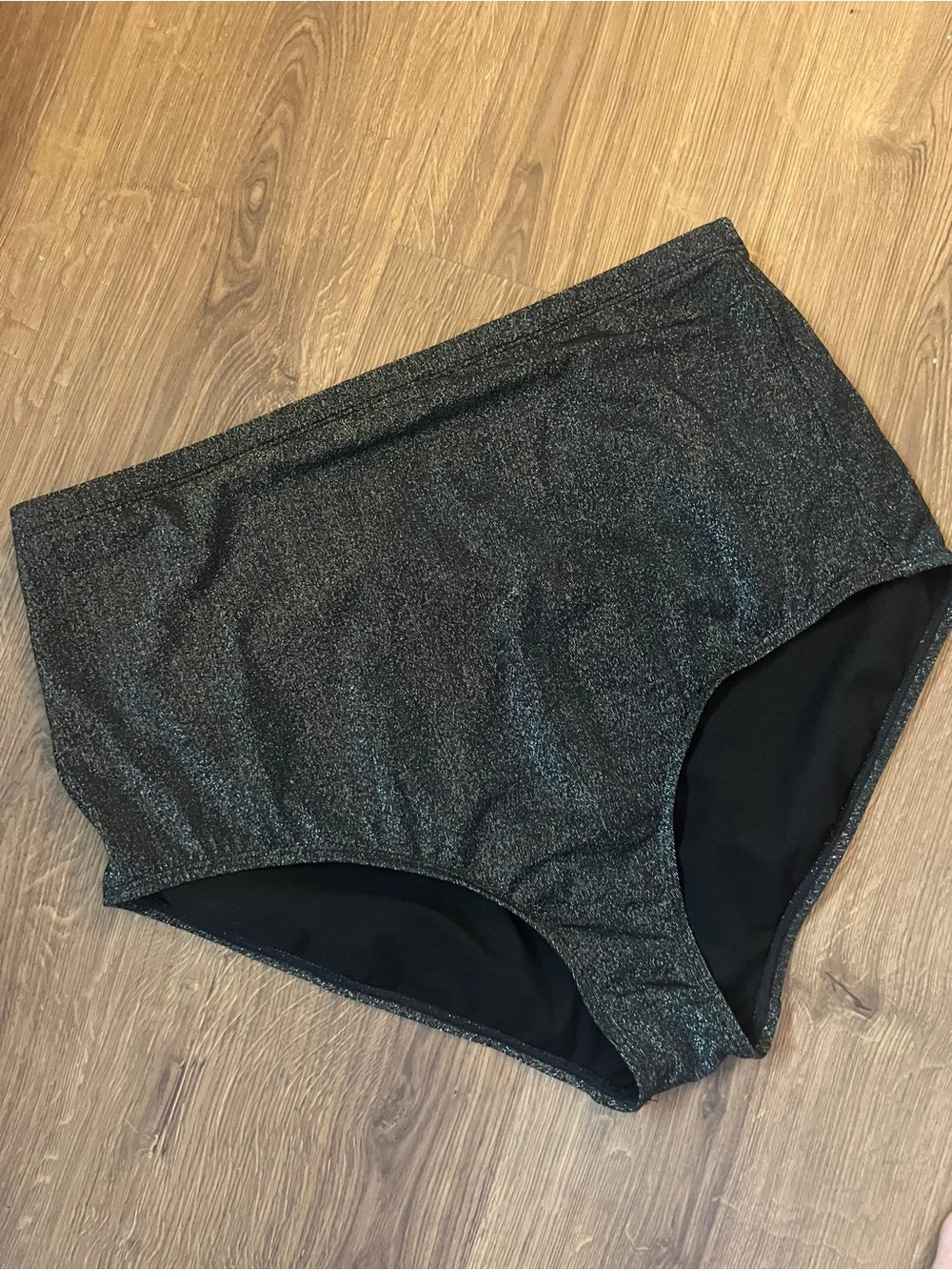 Torrid Glitter Shimmer High-Waist swim bottom NWOT